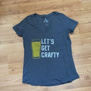 Gray Graphic Women's Top